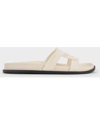 Charles & Keith - Fannie Interwoven Cut-Out Slide Sandals - Lyst