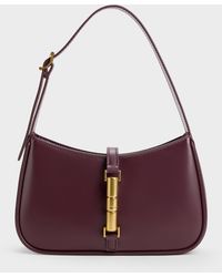 Charles & Keith - Cesia Metallic-Accent Shoulder Bag - Lyst