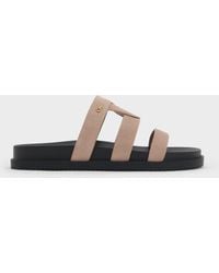 Charles & Keith - Petina Suede Flatform Sandals - Lyst