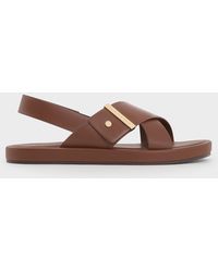Charles & Keith - Audra Crossover Slingback Sandals - Lyst