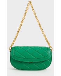 Charles & Keith - Lillie Curved Chain Handle Bag - Lyst