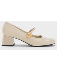 Charles & Keith - Hettie Patent Mary Jane Pumps - Lyst