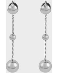 Charles & Keith - Metallic Sphere Crystal-embellished Drop Earrings - Lyst