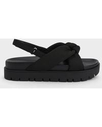 Charles & Keith - Nylon Knotted Flatform Sandals - Lyst