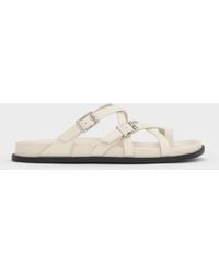 Charles & Keith - Crossover Toe-Ring Sandals - Lyst
