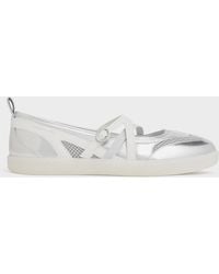 Charles & Keith - Tiggy Metallic Mesh Two-Tone Ballet Sneakers - Lyst