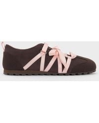 Charles & Keith - Silko Faux Suede Ballet Sneakers - Lyst