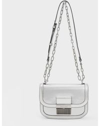 Multicoloured Cressida Tweed Chain Strap Bag - CHARLES & KEITH US