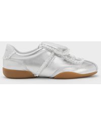 Charles & Keith - Louise Lace-Trim Sneakers - Lyst