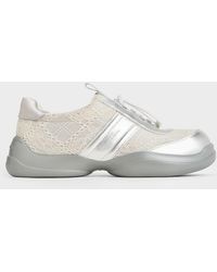 Charles & Keith - Casey Metallic & Lace Chunky Sneakers - Lyst