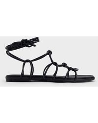 Charles & Keith - Strappy Knotted Tie-around Sandals - Lyst