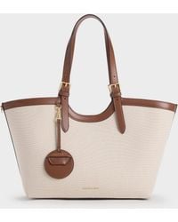 Charles & Keith - Enola Canvas Tote Bag - Lyst