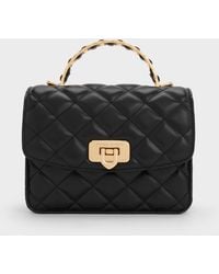 Charles & Keith - Cressida Quilted Top Handle Bag - Lyst