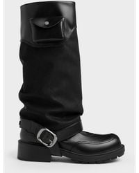 Charles & Keith - Convertible Ruched Knee-High Boots - Lyst