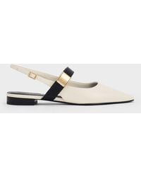 Charles & Keith - Yvette Pointed-toe Mary Jane Flats - Lyst
