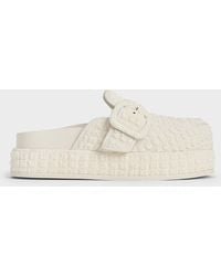 Charles & Keith - Loren Textured Flatform Mules - Lyst