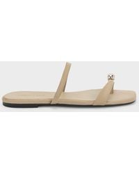 Charles & Keith - Raina Faux Suede Toe-Ring Sandals - Lyst