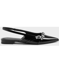 Charles & Keith - Aira Buckled-Strap Slingback Flats - Lyst