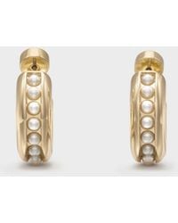 Charles & Keith - Pearl Open-Hoop Earrings - Lyst
