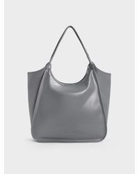 Charles & Keith - Sianna Crinkle-Effect Slouchy Tote Bag - Lyst