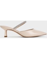 Charles & Keith - Ambrosia Gem-embellished Pointed-toe Mules - Lyst