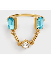 Charles & Keith - Zira Crystal Chain-link Open Ring - Lyst