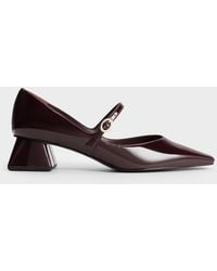 Charles & Keith - Roxane Patent Square-Toe Mary Janes - Lyst