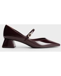 Charles & Keith - Roxane Patent Square-Toe Mary Janes - Lyst