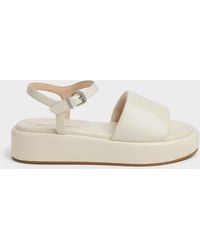 Charles & Keith - Ankle-Strap Flatform Sandals - Lyst