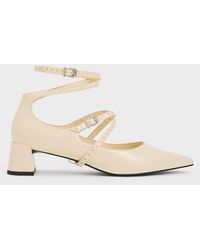 Charles & Keith - Crinkle-effect Strappy Buckled Pumps - Lyst