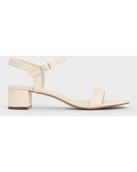 Charles & Keith - Block Heel Ankle-strap Sandals - Lyst