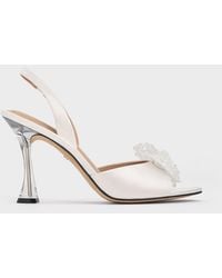 Charles & Keith - Recycled Polyester Beaded Bow Slingback Pumps - Lyst