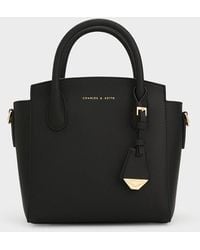 Charles & Keith - Harper Structured Top Handle Bag - Lyst