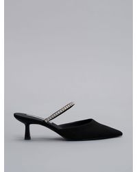 Charles & Keith - Ambrosia Textured Gem-embellished Pointed-toe Mules - Lyst