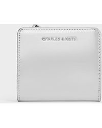 Charles & Keith - Metallic Top Zip Small Wallet - Lyst