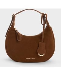 Charles & Keith - Vega Faux Suede Hobo Bag - Lyst