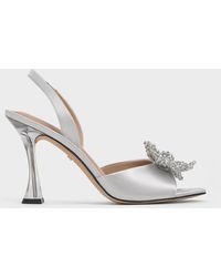 Charles & Keith - Beaded Bow Slingback Pumps - Lyst