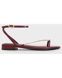 Charles & Keith - Chain-Strap Square-Toe Heeled Sandals - Lyst