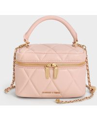 Charles & Keith - Arwen Quilted Top Handle Vanity Bag - Lyst