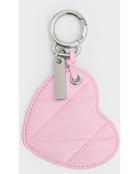 Charles & Keith - Heart Quilted Mirror Charm - Lyst