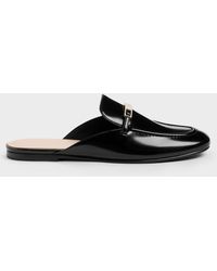 Charles & Keith - Metallic-Bar Loafer Mules - Lyst