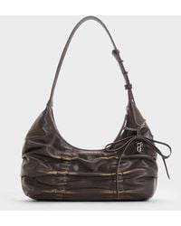 Charles & Keith - Kadee Ruched Bow-Charm Hobo Bag - Lyst