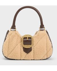 Charles & Keith - Avis Quilted-fur Belted Top Handle Bag - Lyst
