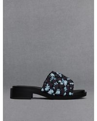 Charles & Keith - Nylon Puffy Floral-print Sandals - Lyst