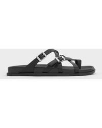Charles & Keith - Crossover Toe-ring Sandals - Lyst