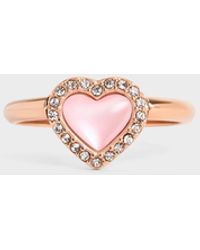 Charles & Keith - Annalise Crystal Heart-Stone Ring - Lyst