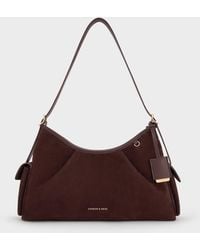 Charles & Keith - Khai Recycled Suede Side-Pocket Shoulder Bag - Lyst