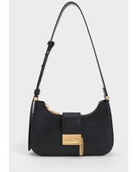Charles & Keith - Metallic Accent Belted Bag - Lyst