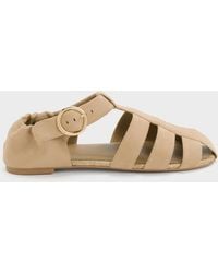 Charles & Keith - Faux Suede Caged Flat Espadrilles - Lyst