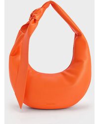 Charles & Keith - Toni Knotted Curved Hobo Bag - Lyst